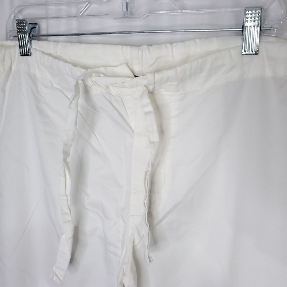 Bodas seersucker cotton pajama pant white sz Large - Picture 3 of 7